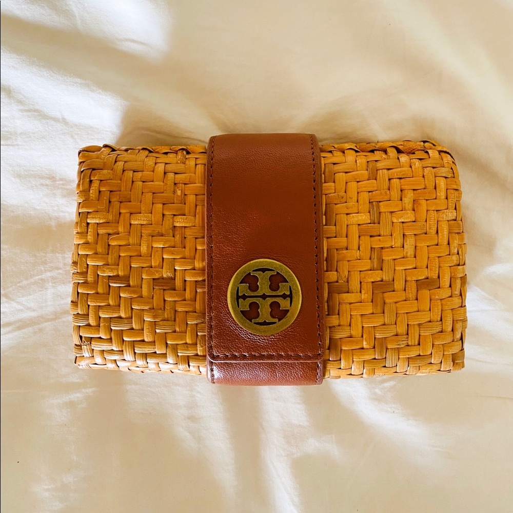 Tory Burch Mini Vivian Rattan Clutch